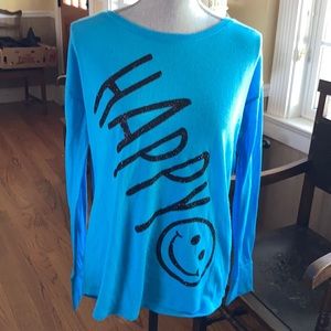 Justice Blue Happy Top